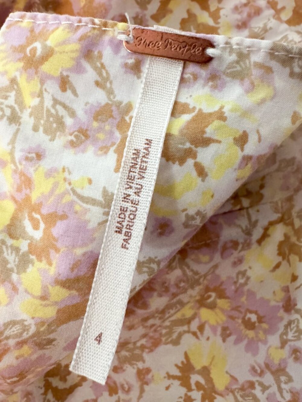 Free People She's A Dream Floral Midi Dress Sz 4 w/ Pockets Cottagecore Prairie - Picture 15 of 15